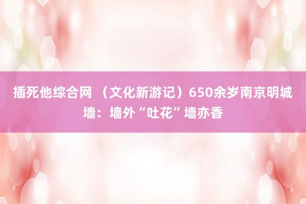 插死他综合网 （文化新游记）650余岁南京明城墙：墙外“吐花”墙亦香
