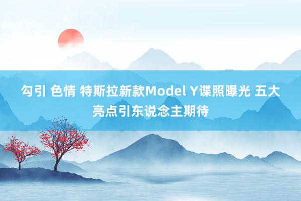 勾引 色情 特斯拉新款Model Y谍照曝光 五大亮点引东说念主期待