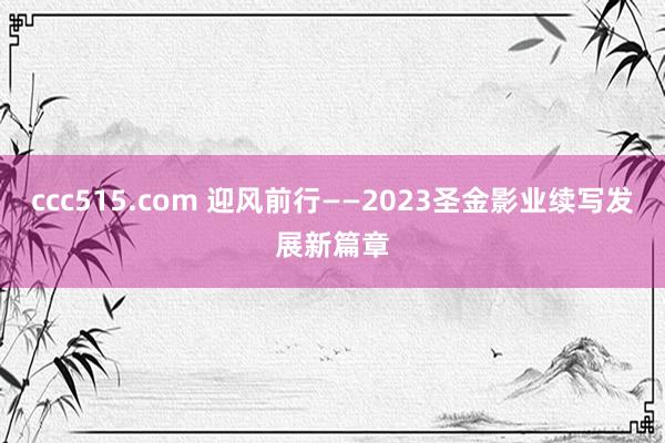 ccc515.com 迎风前行——2023圣金影业续写发展新篇章