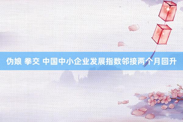 伪娘 拳交 中国中小企业发展指数邻接两个月回升