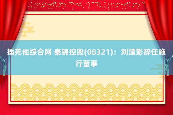 插死他综合网 泰锦控股(08321)：刘潭影辞任施行董事