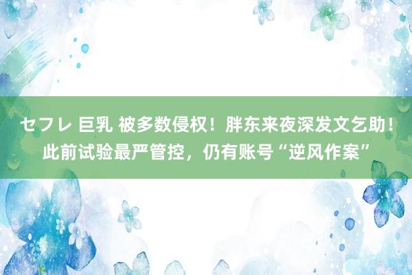 セフレ 巨乳 被多数侵权！胖东来夜深发文乞助！此前试验最严管控，仍有账号“逆风作案”