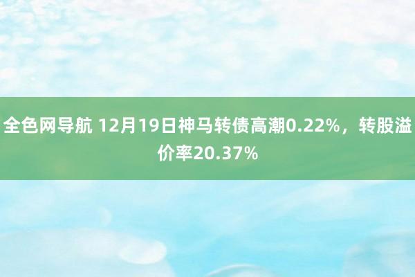 全色网导航 12月19日神马转债高潮0.22%，转股溢价率20.37%