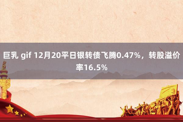 巨乳 gif 12月20平日银转债飞腾0.47%，转股溢价率16.5%