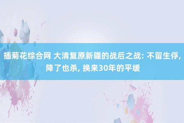 插菊花综合网 大清复原新疆的战后之战: 不留生俘， 降了也杀， 换来30年的平缓