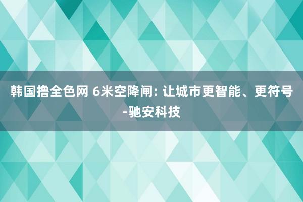 韩国撸全色网 6米空降闸: 让城市更智能、更符号-驰安科技