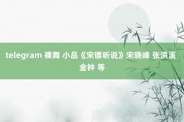 telegram 裸舞 小品《宋镖听说》宋晓峰 张洪溪 金钟 等