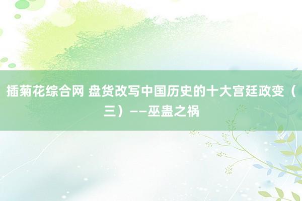 插菊花综合网 盘货改写中国历史的十大宫廷政变（三）——巫蛊之祸