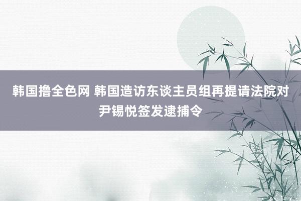 韩国撸全色网 韩国造访东谈主员组再提请法院对尹锡悦签发逮捕令