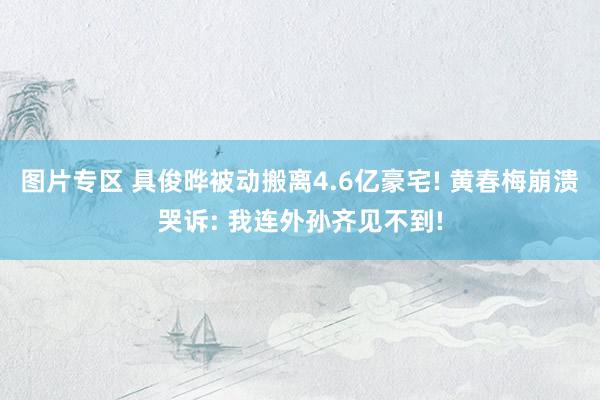 图片专区 具俊晔被动搬离4.6亿豪宅! 黄春梅崩溃哭诉: 我连外孙齐见不到!