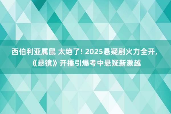 西伯利亚属鼠 太绝了! 2025悬疑剧火力全开， 《悬镜》开播引爆考中悬疑新激越